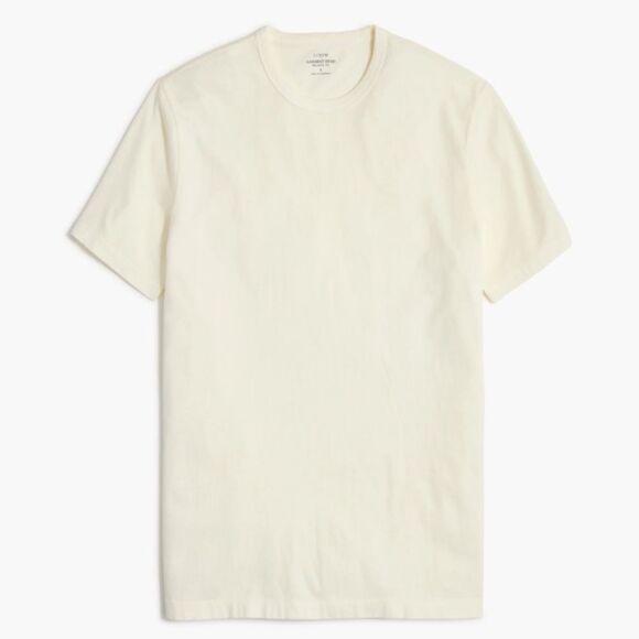 J Crew Shirt M Garment Dyed Relaxed Fit Tee Ivory - Picture 2 of 10